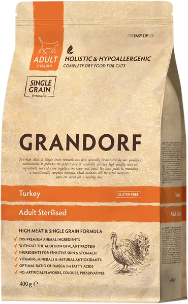 Изображение Корм для стерилиз кошек Грандорф индейка Юнайтед Петфуд м/у, 400 г