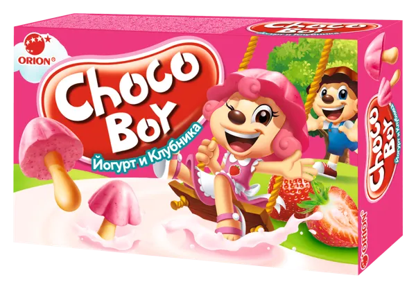 Изображение Печенье Чоко бой клубника йогурт Орион кор, 40 г