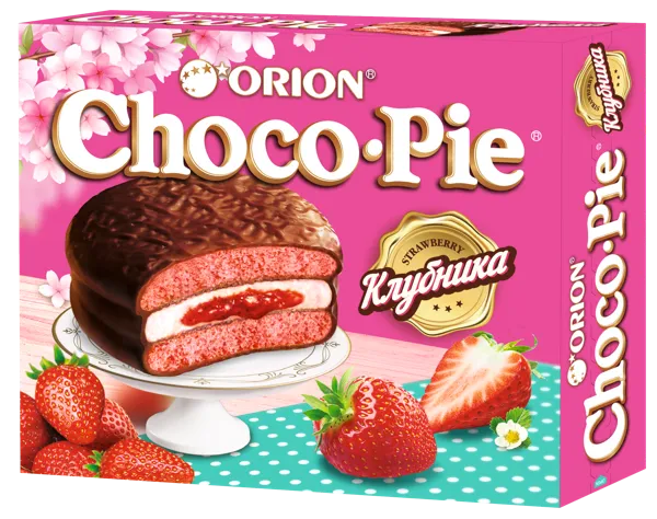 Изображение Печенье 1*12 Чокопай клубника Орион кор, 360 г
