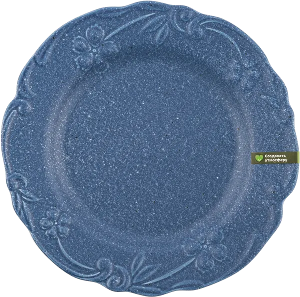 Изображение Тарелка 26см синяя Табрис сид блоссом с рельефом Ловингхоум , 1 шт