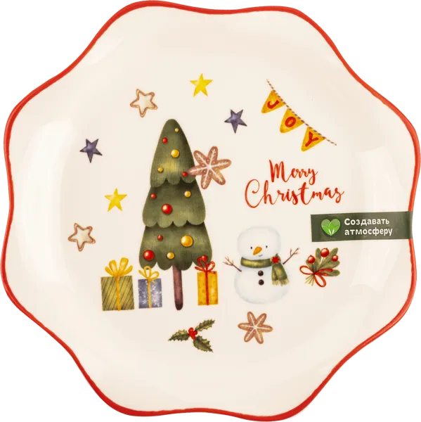 Изображение Тарелка 16см белая Табрис рождество со звездами Ловингхоум , 1 шт
