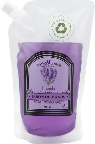 Изображение Мыло жидкое для рук запаска Бекасан нейче лаванда БиСиЭс м/у, 500 мл