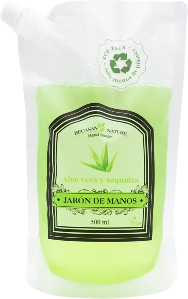 Изображение Мыло жидкое для рук запаска Бекасан нейче алоэ вера БиСиЭс м/у, 500 мл