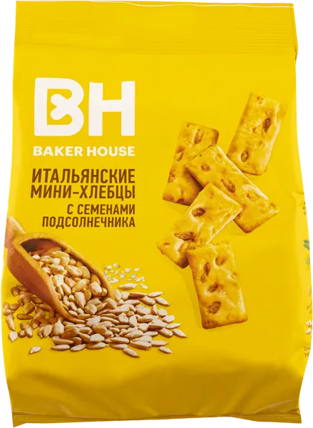 Изображение Хлебцы Бейкер Хаус мини семена подсолнечника Раменский м/у, 110 г