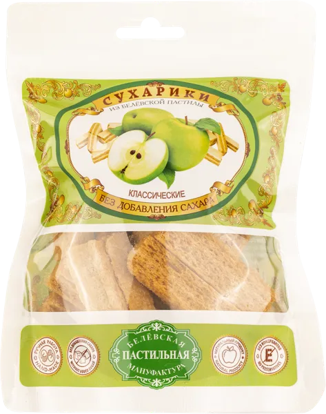 Изображение Сухарики из пастилы Белевская пастила классические без сахара Белевская пастила м/у, 40 г