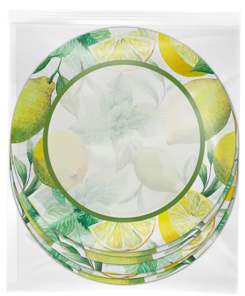 Изображение Одноразовая посуда 23см НД плэй тарелка лимоны НД Плэй м/у, 6 шт