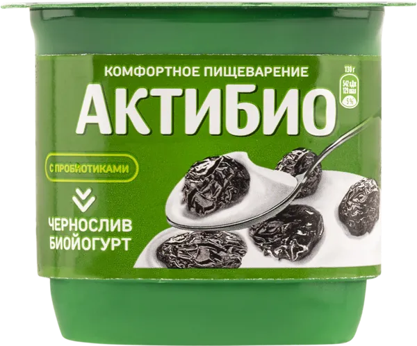 Изображение Биойогурт 2,9% Актибио чернослив Эйч энд Эн п/б, 130 г