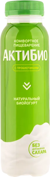 Изображение Биойогурт 1,8% питьевой Актибио натуральный без сахара Эйч энд Эн п/б, 260 мл
