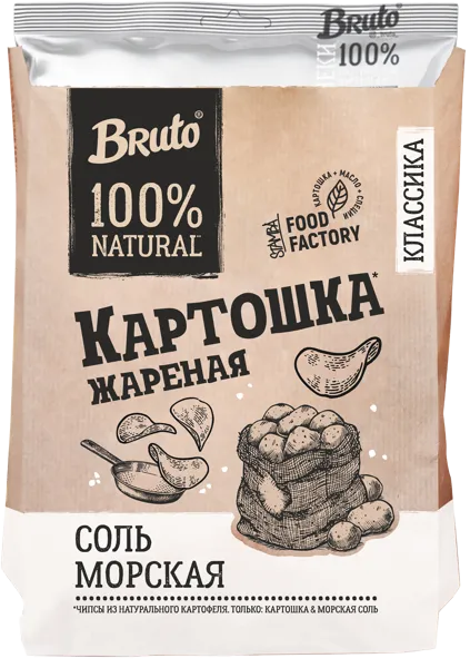 Изображение Чипсы картофельные Бруто соль морская Стамба м/у, 60 г
