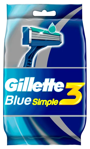 Изображение Станок для бритья женский Жиллетт блю симпл 3 одноразовый Жиллетт м/у, 4 шт