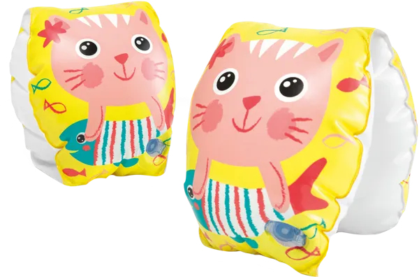 Изображение Нарукавники для плавания 1-3 года Интекс счастливый котенок Интекс к/у, 1 пара