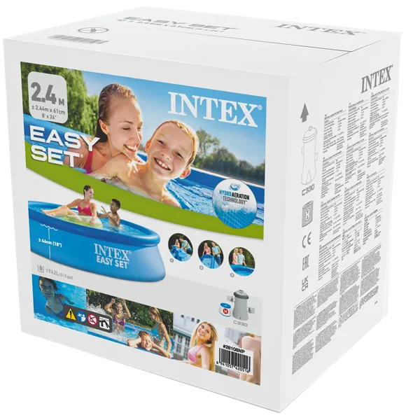 Изображение Бассейн 244*61см надувной Интекс изи сет голубой Интекс к/у, 1 шт