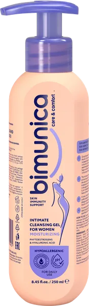 Изображение Гель для интимной гигиены Бимуника увлажняющий Дина + п/у, 250 мл