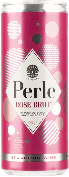 Изображение Вино игристое розовое брют Ла Петит Перле Союз-Вино ж/б, 0,25 л