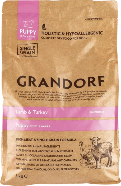 Изображение Корм для щенков Грандорф ягненок с индейкой Юнайтед Петфуд м/у, 3 КГ