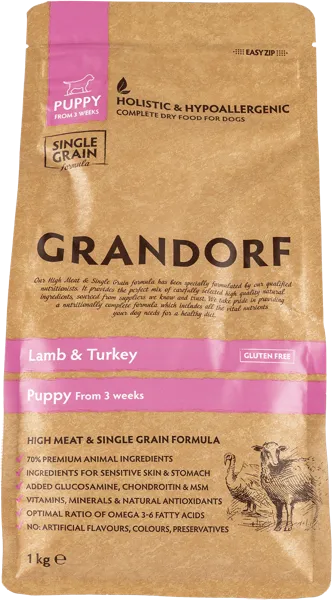 Изображение Корм для щенков Грандорф ягненок с индейкой Юнайтед Петфуд м/у, 1 КГ