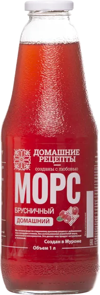 Изображение Морс Домашний брусника Домашний + с/б, 1 л