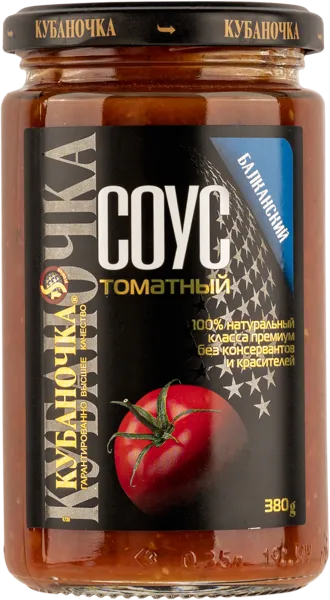 Изображение Соус томатный Кубаночка балканский Гранд-Стар с/б, 380 г
