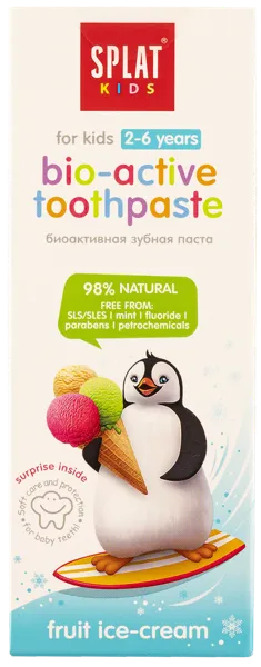 Изображение Зубная паста детская 2-6лет Сплат кидс фруктовое мороженое Сплат Косметика к/у, 50 мл