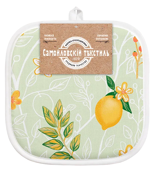 Изображение Прихватка для горячего Самойловский текстиль лимонный сад Нордтекс к/у, 1 шт