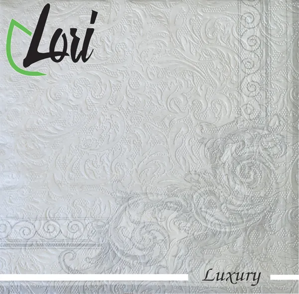 Изображение Салфетки 3х-слойные Лори лакшери барокко серебро 33*33см Фабрика Люкс м/у, 16 шт