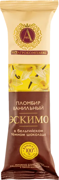 Изображение Мороженое пломбир эскимо А.РостАгроКомплекс в темном шоколаде РАМОЗ м/у, 65 г