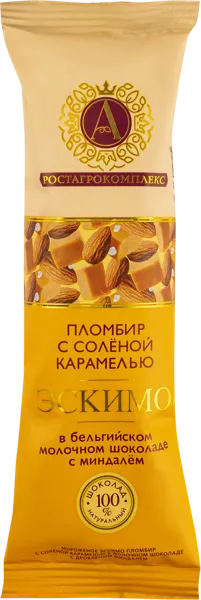 Изображение Мороженое пломбир эскимо А.РостАгроКомплекс соленая карамель РАМОЗ м/у, 65 г