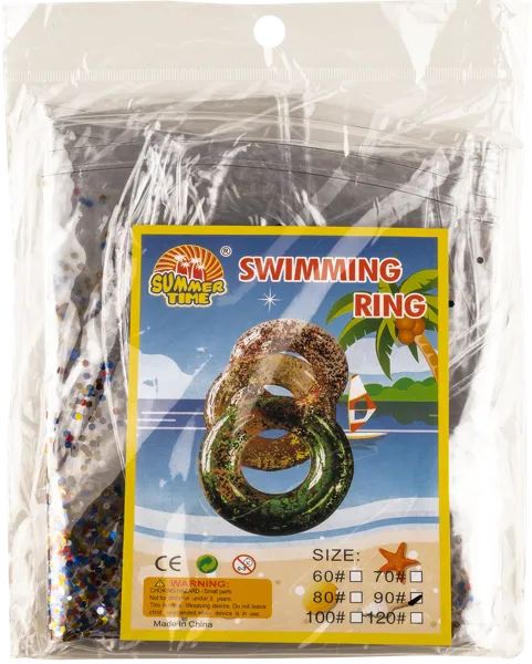 Изображение Круг 83см для плавания Ройманн прозрачный с блестками Ройманн м/у, 1 шт