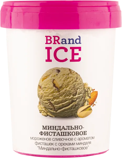 Изображение Мороженое сливочное Бренд Айс миндально-фисташковое БРПИ п/у, 600 г