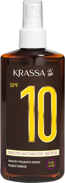 Изображение Масло для загара Красса активатор СПФ10 КРАССА-Косметикс п/у, 150 мл