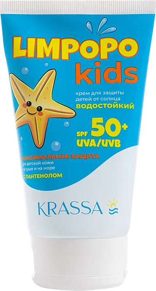 Изображение Крем солнцезащитный детский Красса лимпопо пантенол СПФ50+ КРАССА-Косметикс п/у, 150 мл