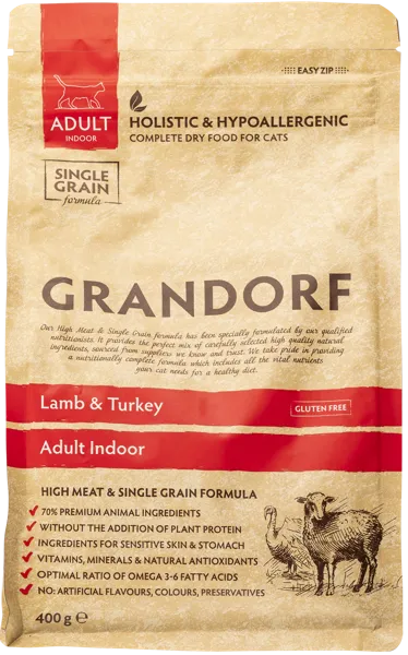 Изображение Корм для кошек Грандорф ягненок с индейкой Юнайтед Петфуд м/у, 400 г