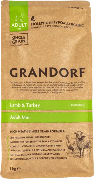 Изображение Корм для собак мелких пород Грандорф индейка Юнайтед Петфуд м/у, 1 КГ