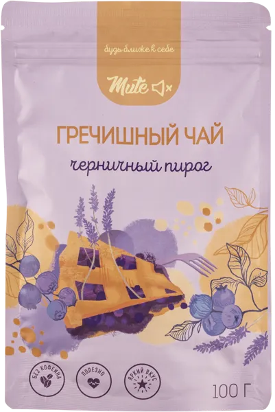Изображение Напиток чайный гречишный Мьют черничный пирог Мьют м/у, 100 г