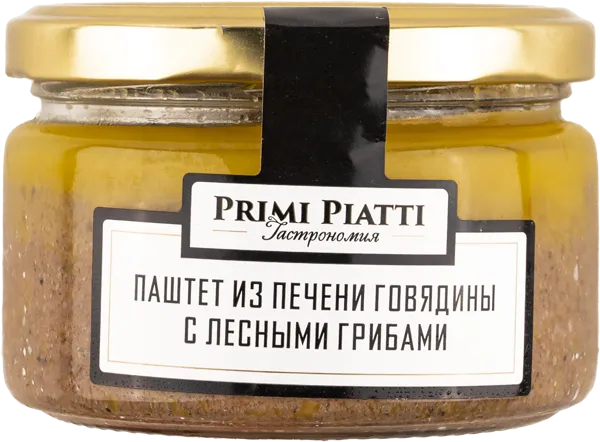 Изображение Паштет из говяжьей печени Прими Пьятти с лесными грибами Шнейдерман Е.Д. ИП с/б, 180 г