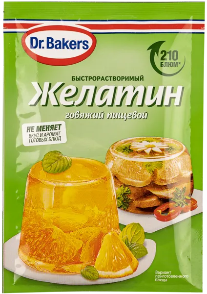 Изображение Желатин быстрорастворимый Др. Бейкерс говяжий Др. Бейкерс м/у, 20 г