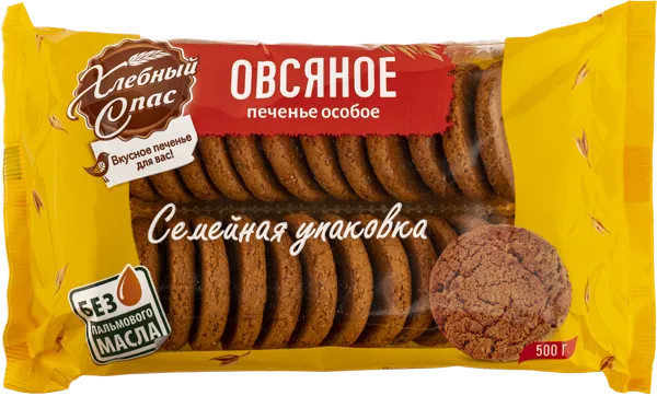 Изображение Печенье овсяное Хлебный спас особое Диал-К м/у, 500 г