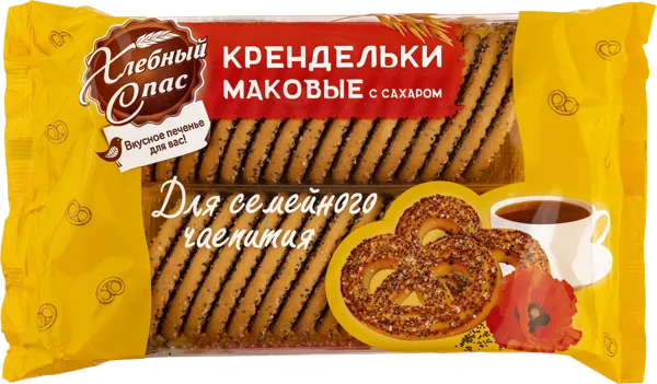 Изображение Печенье сдобное Хлебный спас крендельки маковые Диал-К м/у, 320 г