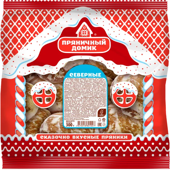Изображение Пряники Пряничный домик северные Дымка КФ м/у, 300 г