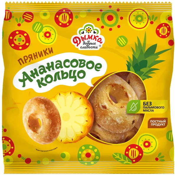 Изображение Пряники Пряничный домик ананасовое кольцо Дымка КФ м/у, 400 г