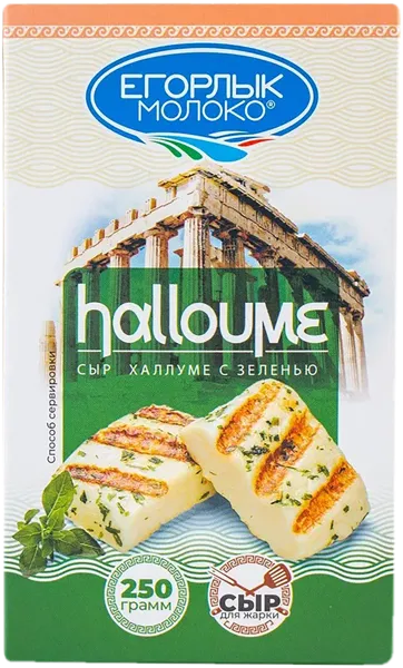 Изображение Сыр 50% мягкий Егорлык Молоко халлуме с зеленью Егорлык Молоко кор, 250 г