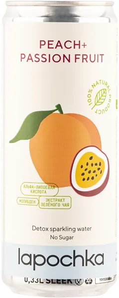 Изображение Напиток газ Лапочка маракуйя персик Островица ж/б, 0,33 л
