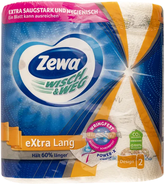 Изображение Полотенце бумажное 3х сл Зева виш энд вег белое 72листа Эссити м/у, 2 шт