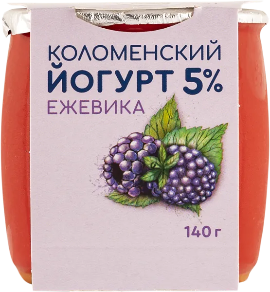 Изображение Йогурт 5% Коломенское ежевика Коломенское к/б, 140 г