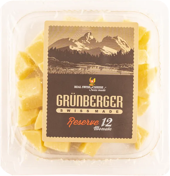 Изображение Сыр 50% твердый колотый Риал Свисс Чиз грюнбергер 12 мес выдержк Продлайн п/у, 100 г