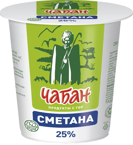 Изображение Сметана 25% Чабан Нальчикский МК п/б, 400 г