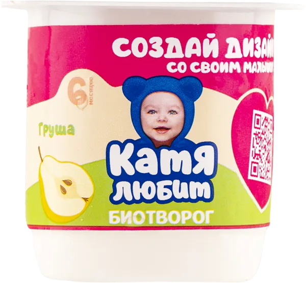 Изображение Биотворог 4% с 6 месяцев Тема груша Эйч энд Эн п/б, 95 г