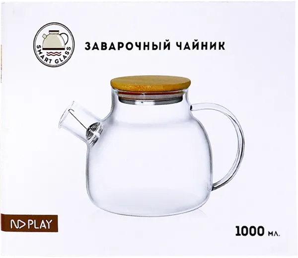 Изображение Чайник 1000мл заварочный НД плэй с бамбуковой крышкой НД Плэй к/у, 1 шт