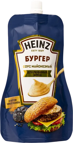 Изображение Соус майонезный Хайнц для бургеров Петропродукт м/у, 200 г