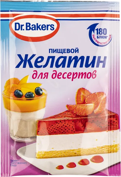 Изображение Желатин пищевой Др. Бейкерс для десертов Др. Бейкерс м/у, 10 г